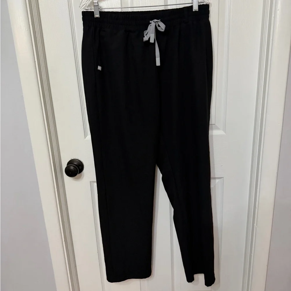 FIGS black mens straight leg scrub pants‎ with flap pocket XL